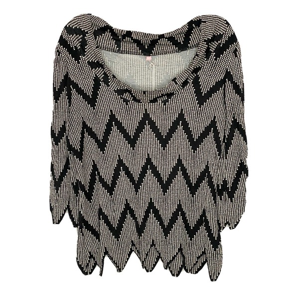 Meerwiibli Tops - Meerwiibli Sarah Marie Handmaid Nyc Dotted Chevon Black Blouse Size M New